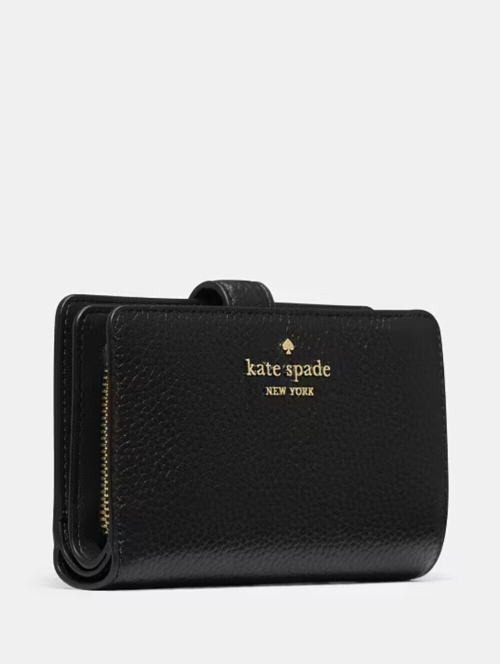 Kate Spade Elise Medium Compact Bifold Pebble Leather Wallet - Picture 2 of 15
